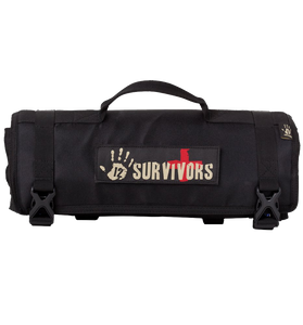 12 Survivors First Aid Rollup Kit Black