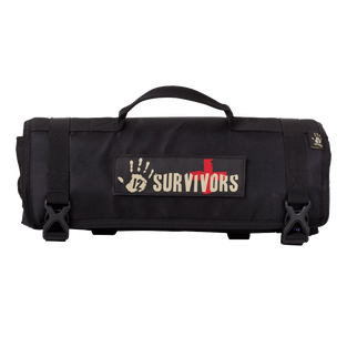 12 Survivors First Aid Rollup Kit Black