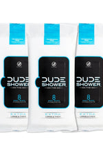 Dude Shower Body Wipes Unscented Naturally Soothing Aloe And Hypoallergenic