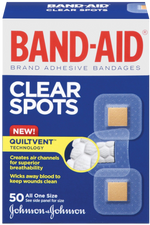 Band-Aid Brand Adhesive Bandages Clear Spots 50 Count