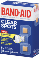 Band-Aid Brand Adhesive Bandages Clear Spots 50 Count