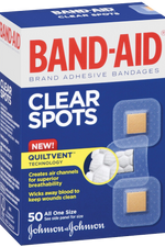 Band-Aid Brand Adhesive Bandages Clear Spots 50 Count