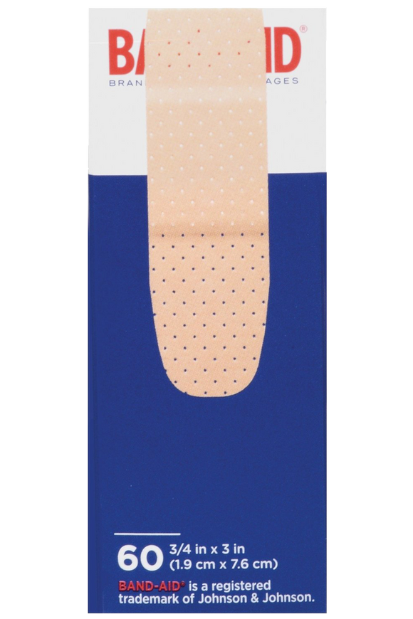 Band-Aid Brand Adhesive Bandages Plastic Strips Assorted 60 Count