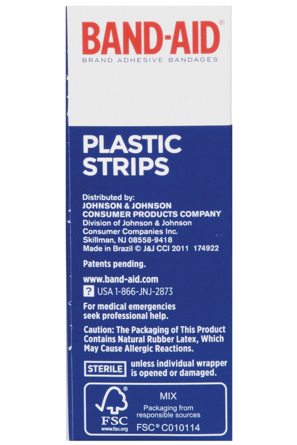 Band-Aid Brand Adhesive Bandages Plastic Strips Assorted 60 Count