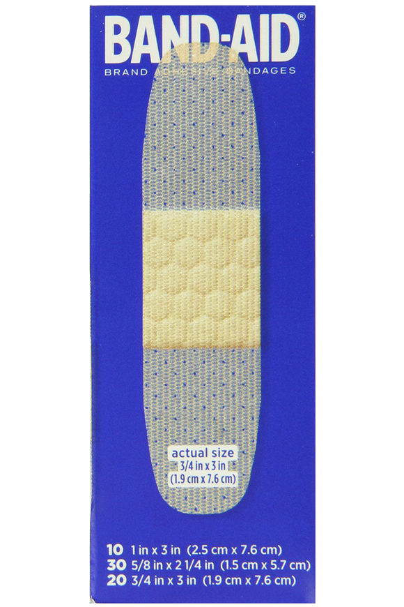 Band-Aid Brand Adhesive Bandages Sheer Strips Assorted 60 Count
