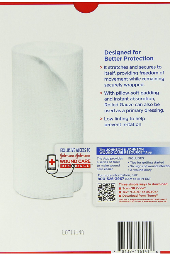 Band-Aid First Aid Covers Kling Large Rolled Gauze 5 Count