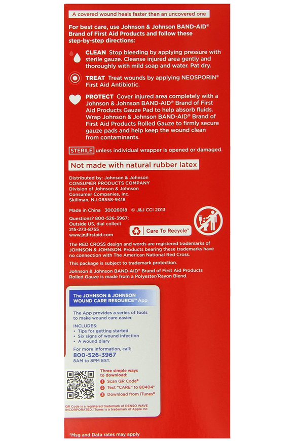 Band-Aid First Aid Covers Kling Large Rolled Gauze 5 Count