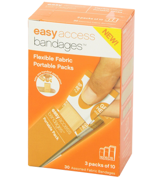 Easy Care Easy Access Bandage Fabric Assorted Large Medium and Junior 30 Count