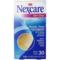 Nexcare Steri-Strip Skin Closure 1-4 X 4 Inches 30 Count
