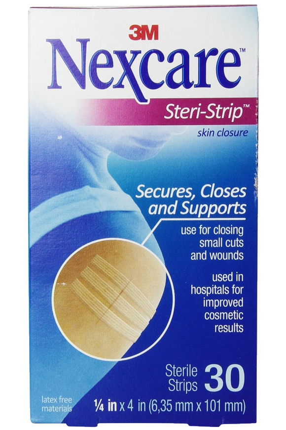 Nexcare Steri-Strip Skin Closure 1-4 X 4 Inches 30 Count